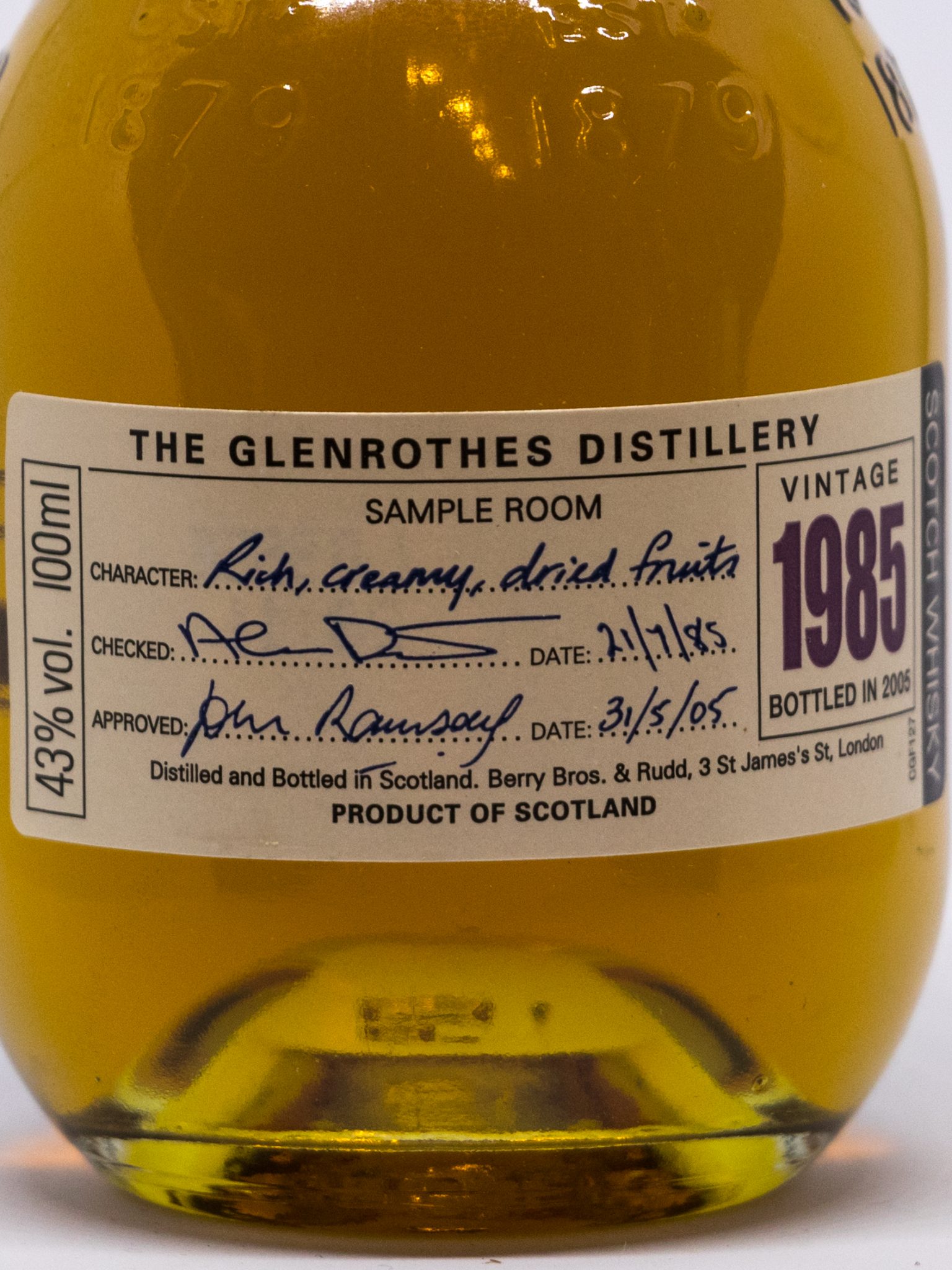 Jahrgangswhisky Glenrothes 1985